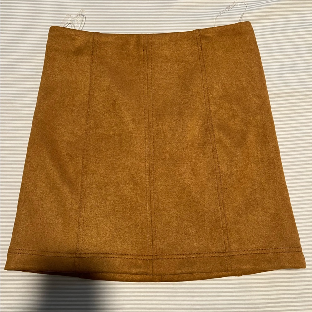 Brown Suede mini skirt size M